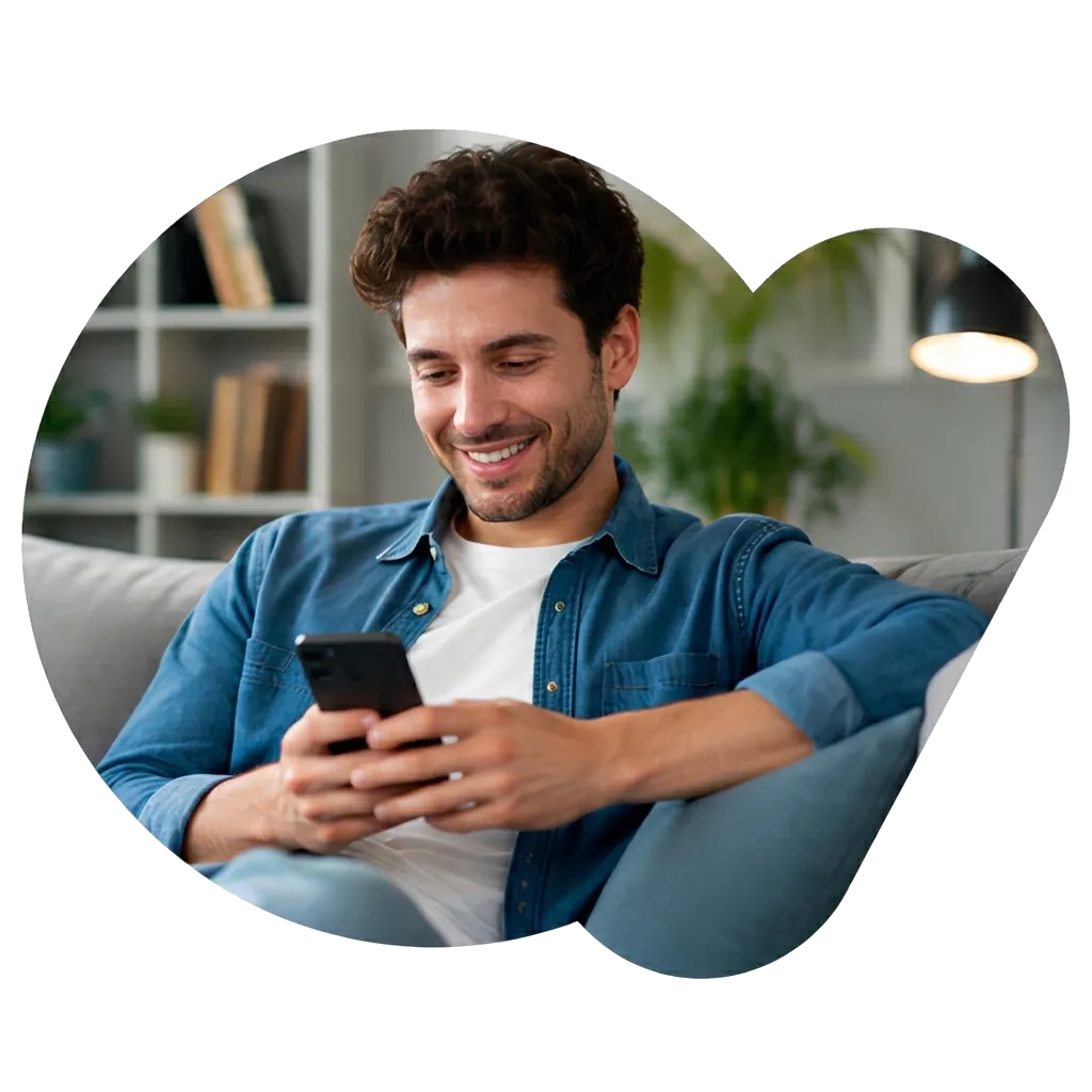 Socio gestionando su adelanto de haberes desde el celular