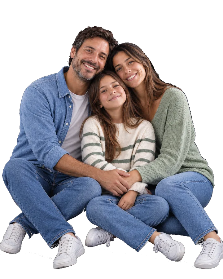 Familia acompañada por AMPROER